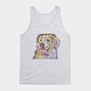 Great Pyrenees on Stained Glass T-Shirt Tank Top